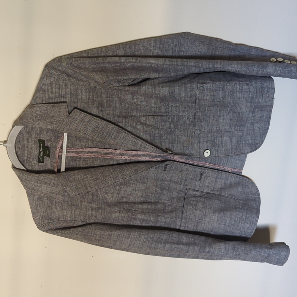 Eddie Bauer Blazer Light Grey,White&Silver Buttons - Front Pockets - Size 10